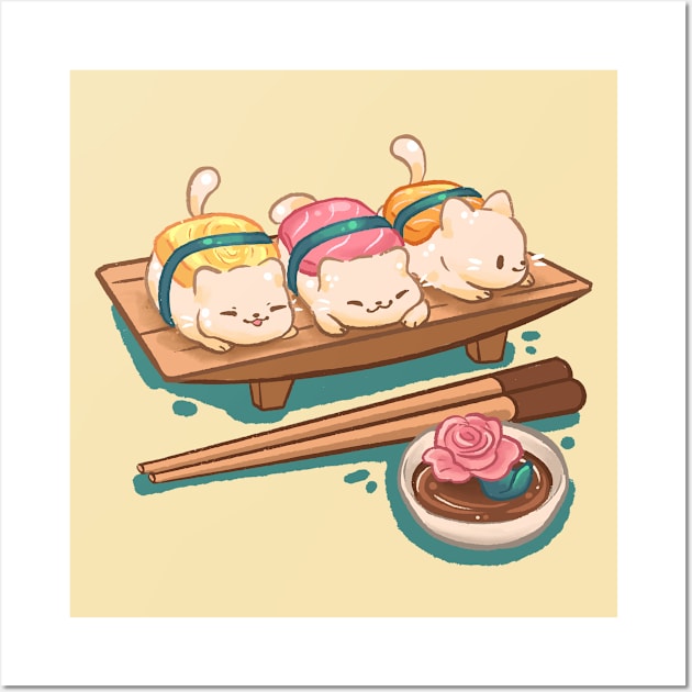 Sushi Kitties Wall Art by Stars&Sprinkles